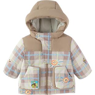 巴拉巴拉男童羽绒服宝宝中长款加厚外套秋冬款童装儿童韩版衣服潮