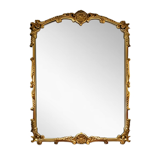 法式复古宫廷风化妆镜高级led智能浴室镜轻奢壁炉玄关装饰挂墙镜