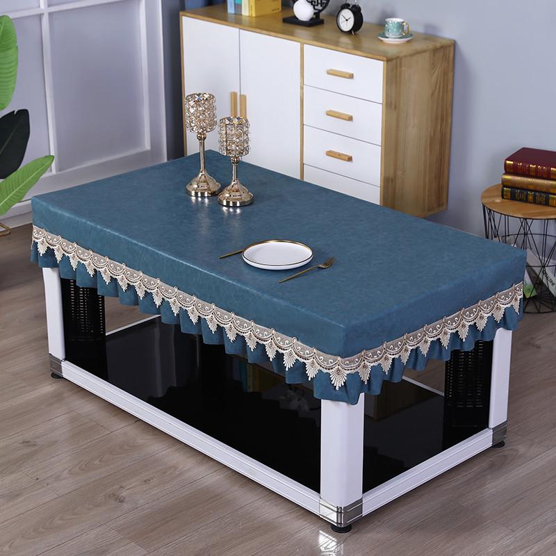 皮革免洗桌布防水防油防烫长方形电炉茶几皮罩烤火取暖桌套餐桌罩