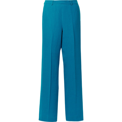 【折扣】akris女士亚麻羊毛混纺绉纱喇叭裤