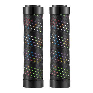 洛克兄弟自行车把套山地车车把锁死防滑骑行手把套PU把手握把配件