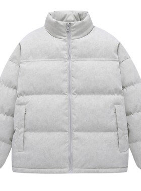 脏脏灰棉服保暖面包服立领棉袄