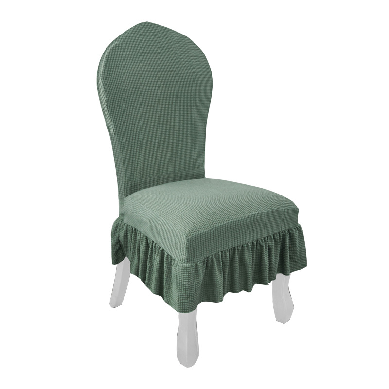 定制酒店椅子套罩欧式加大弧形加厚通用宴会餐厅四季凳子一体椅套