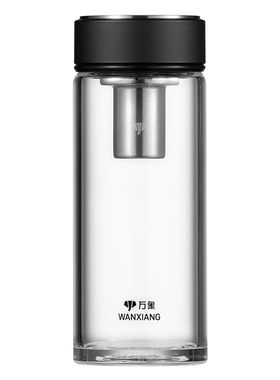 万象商务高档便携大容量玻璃水杯