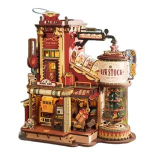 ROKR若客礼物工厂手工拼装男女孩礼品木质积木初高中圣诞礼物摆件