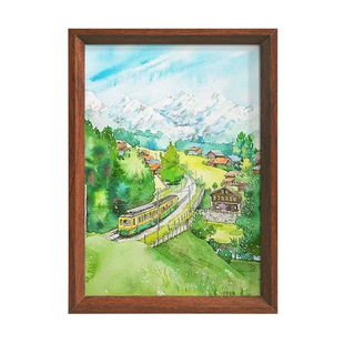 木质相框挂墙画框装裱a34素描4K8开海报照片空框拼图外框架定制