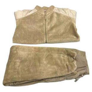 轻质1九户外高寒区绒衣绒裤 土黄色秋冬抓绒衣裤巡逻款保暖套装