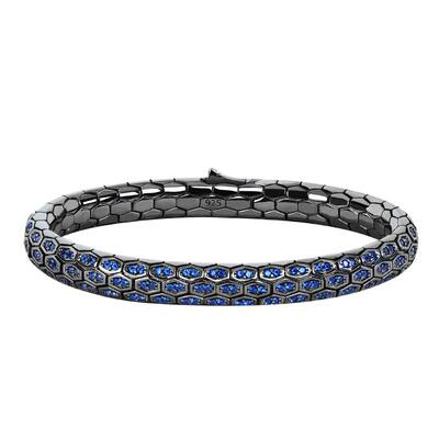 土耳其S925银满钻蛇纹手链男女款