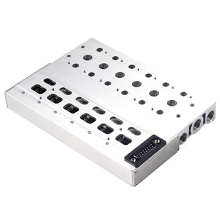 集线式气动电磁阀组总线阀板4V210-08 24V电磁阀汇流板集成阀岛