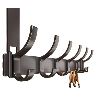 门后挂衣架挂钩免打孔置物衣服收纳架入户门上挂架壁挂衣钩卧室