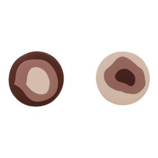 【SALE】吾也 拼色圆饼耳钉耳夹手工制作陶泥不退不换甜叙系列