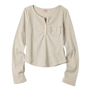 马登复古罗纹亨利衫长袖t恤正肩针织修身上衣打底衫内搭卫衣秋女