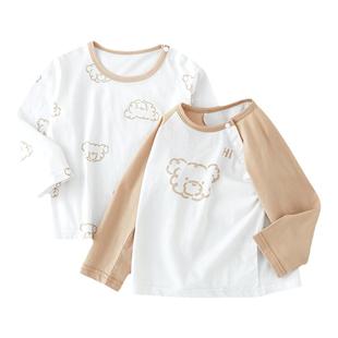 宝宝长袖薄款夏季婴儿空调服上衣儿童长袖t恤男童睡衣单件秋衣