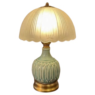 新中式台灯新款复古陶瓷调光台灯网红美式轻奢创意床头灯装饰灯具