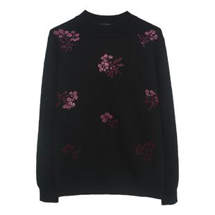 唐古拉妈妈毛衣加厚保暖牛绒衫上衣中老年女士羊绒衫半高领羊毛衫