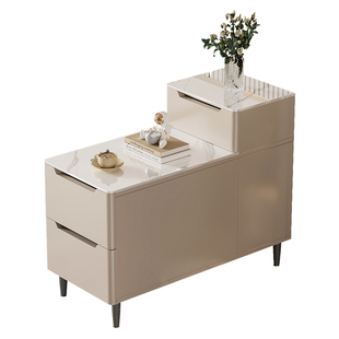 沙发边柜侧柜边几客厅2026新款轻奢高级感茶几实木岩板角几小桌子