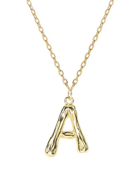 925纯银女专属字母项链英文