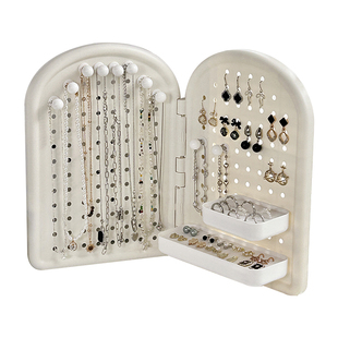 项链挂架耳钉戒指首饰品收纳盒壁挂耳环手串整理神器洞洞板展示架