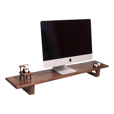 黑胡桃电脑增高架台式显示器托架办公室桌面收纳支架电视垫高底座
