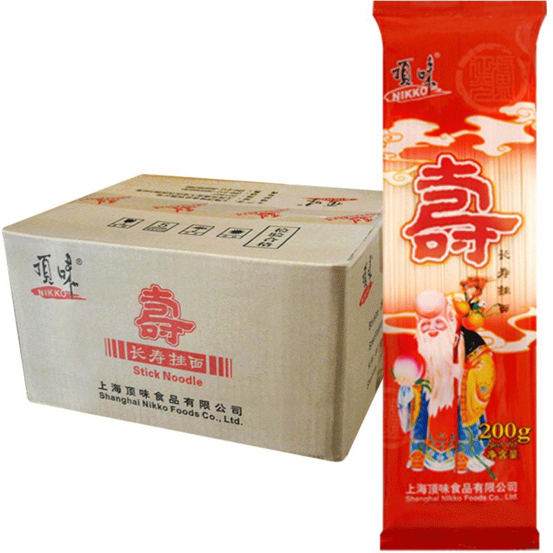 頂味長壽掛面獨立小包裝細(xì)圓面條壽宴送禮回禮伴手禮特惠整箱40包