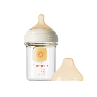 粉皮儿玻璃奶瓶婴儿新生0到6个月初生宝宝专用套装仿母乳双防胀气