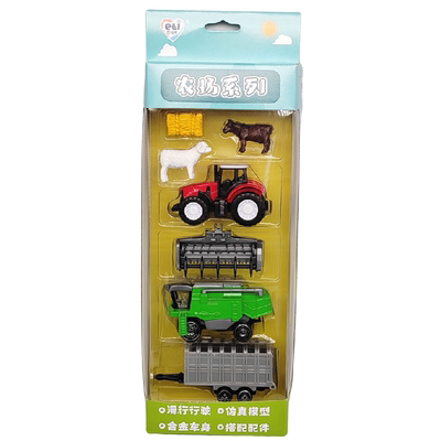 农场收割机拖拉机合金模型套装