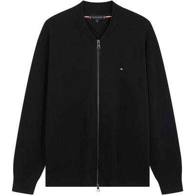 Tommy男装棒球领宽松针织开衫