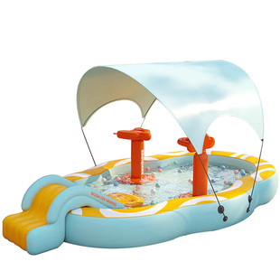 充气城堡水上乐园小孩游泳池家用折叠滑梯大型宝宝玩水儿童戏水池