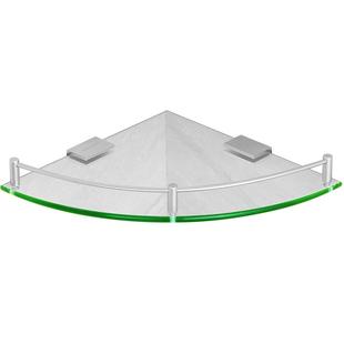 太空铝玻璃架浴室卫生间角架厕所壁挂五金单层置物转角架三角层架