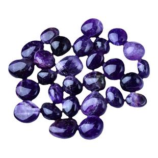 天然紫水晶滚石深紫水晶消磁石打磨鱼缸造景儿童淘矿宝石