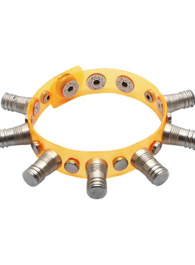 圆台螺丝扣桔黄橙色半透明窄手链