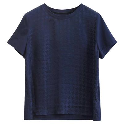 米皇春夏新款时尚气质真丝T恤