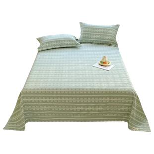 无印良品夏季老粗布凉感床单单件粗布学生宿舍单人被单床盖三件套