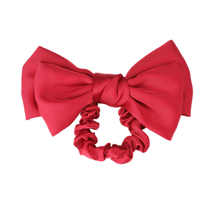 新年红色缎面大肠发圈头绳女2025新款高级感丸子头扎马尾发绳头花