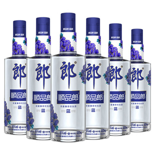 郎酒顺品郎蓝顺金盖红顺浓酱兼香型白酒45度口粮酒光瓶酒480ml*6