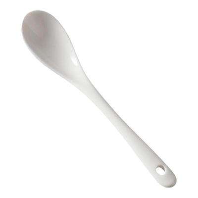 陶瓷小汤勺咖啡勺商用调羹纯白