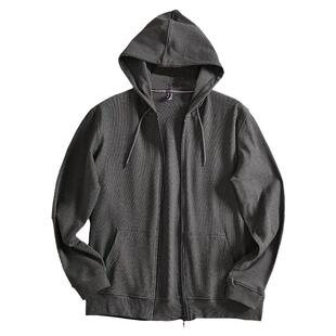 出口单-阳离子磨毛绒+外贸尾货!春秋季男士运动连帽开衫卫衣外套