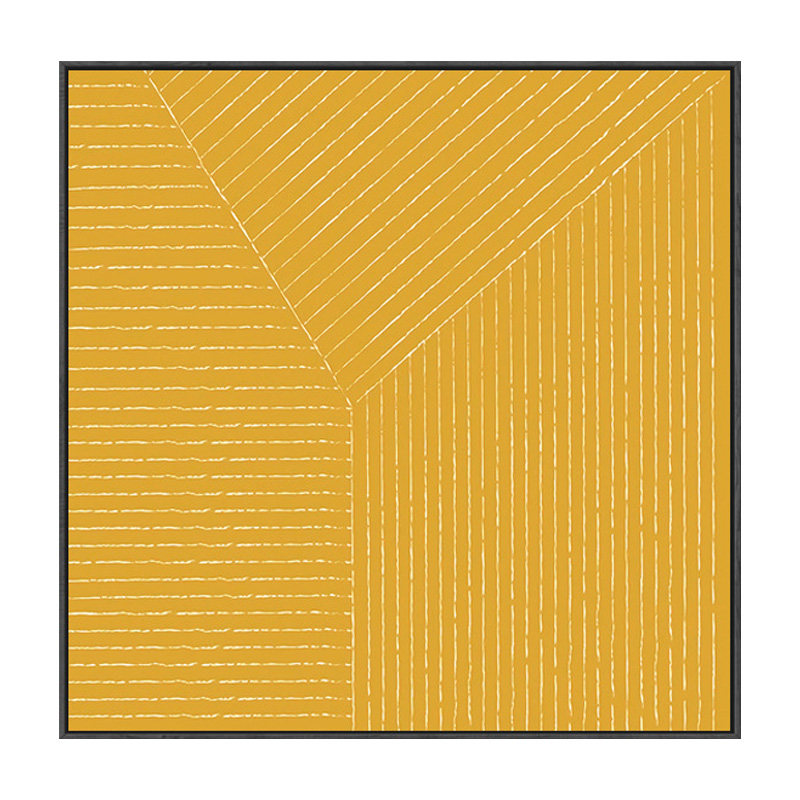 艺术风几何条纹纯色正方形装饰画