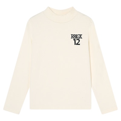 瑞比克简约百搭半高领长袖T恤