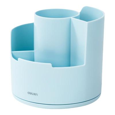 得力旋转笔筒多功能笔筒