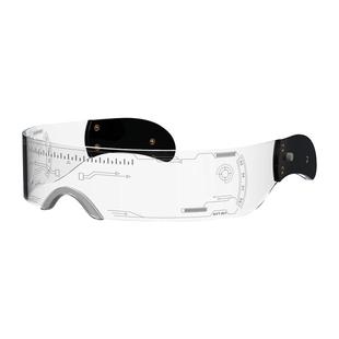 赛博朋克LED发光眼镜网红蹦迪装备未来科技感酒吧表演道具科幻潮