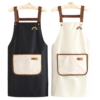 可擦手防水围裙无袖厨房做饭