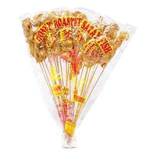 2袋装泰国如意牌沙爹鱼串70g蜜糖沙爹鱼片140g 童年回忆零食y
