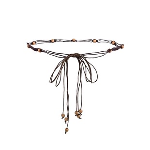 波西米亚民族风复古编织流苏腰绳腰链搭配裙子腰带配饰花纹腰饰