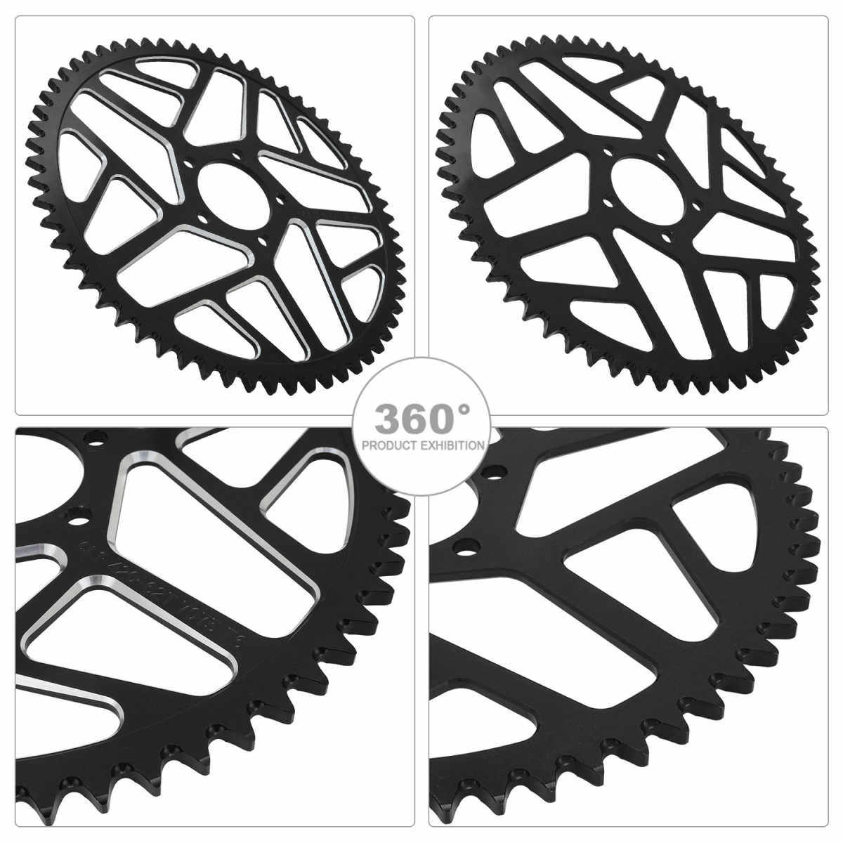 适用虬龙轻蜂Ron S/X 7075越野电动车改装58齿62齿后牙盘链轮链盘