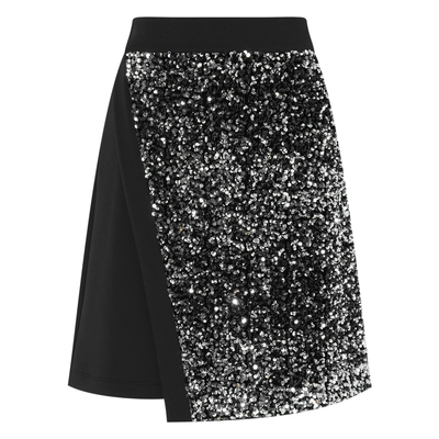 IDPAN亮片肌理感半裙秋季新款时尚通勤气质显瘦a字高级感品牌短裙