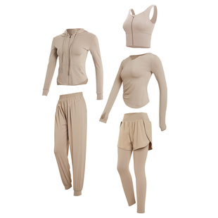 瑜伽服女秋冬季网红新款普拉提运动专业装备晨跑步长袖健身服套装