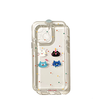 春天彩色波点亚克力苹果手机壳