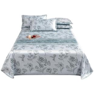 夏季床单2025新款夏天冰凉冰丝凉席三件套空调席软席薄可机洗席子