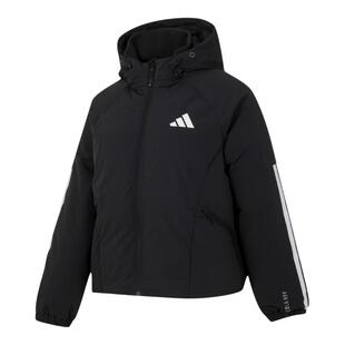 Adidas阿迪达斯官方正品羽绒服女款春季新款运动休闲连帽鸭绒外套